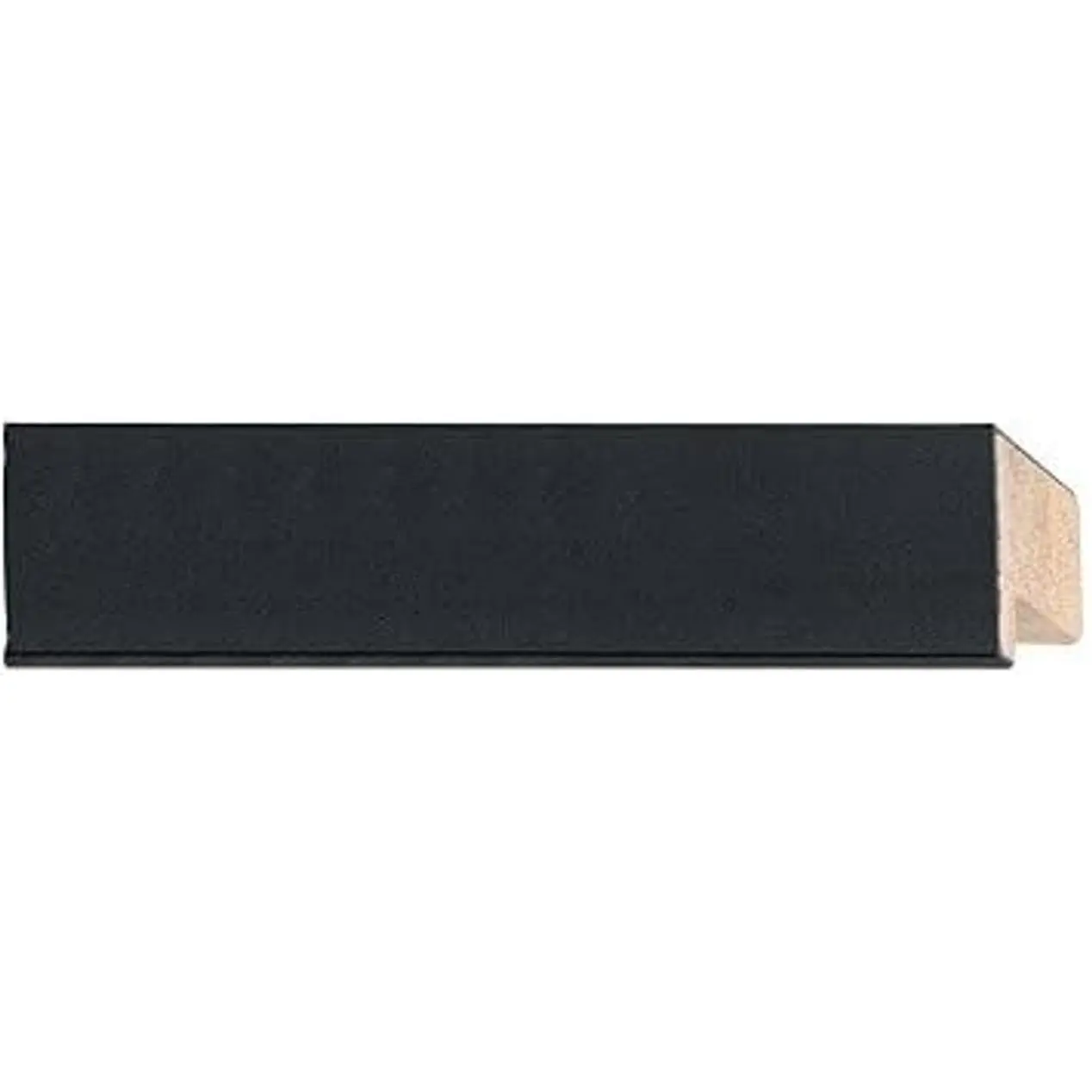 18ft Wood Picture Frame Moulding Bundle - Contemporary Black Finish, 0.75" Width 15/16" Rabbet Depth for Custom DIY Framing Projects
