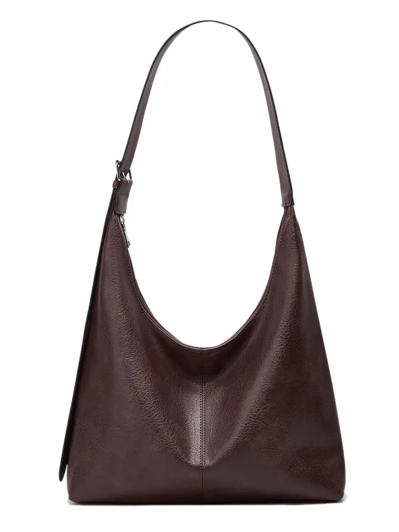 Women's Solid Color PU Leather Shoulder Bag, Simple Large-Capacity Crossbody Bag, Trendy High-quality Daily Commuting Bag, Girl Fashionable Shopping Bag, Fashion Crossbody Bags #GLOBAL PICKS
