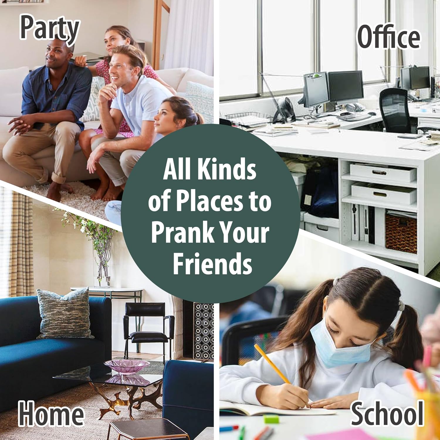 2 Annoying Cricket Noise Machines, Hidden Prank Sound Devices with 16 Buzzer & Cricket Sounds, Funny Noise Maker Gadgets for Jokes, Gifts, School & Party Pranks