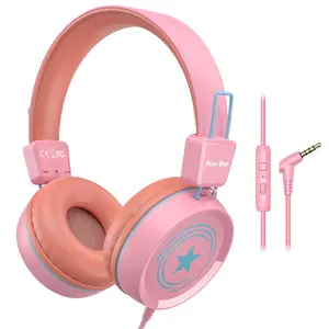 New Bee Kids Wired Headphones Kh20, 85db Volume Limiter, Audio Sharing, Foldable, Adjustable, Stereo, Active Noise Cancellation, School/tablet/PC Compatible