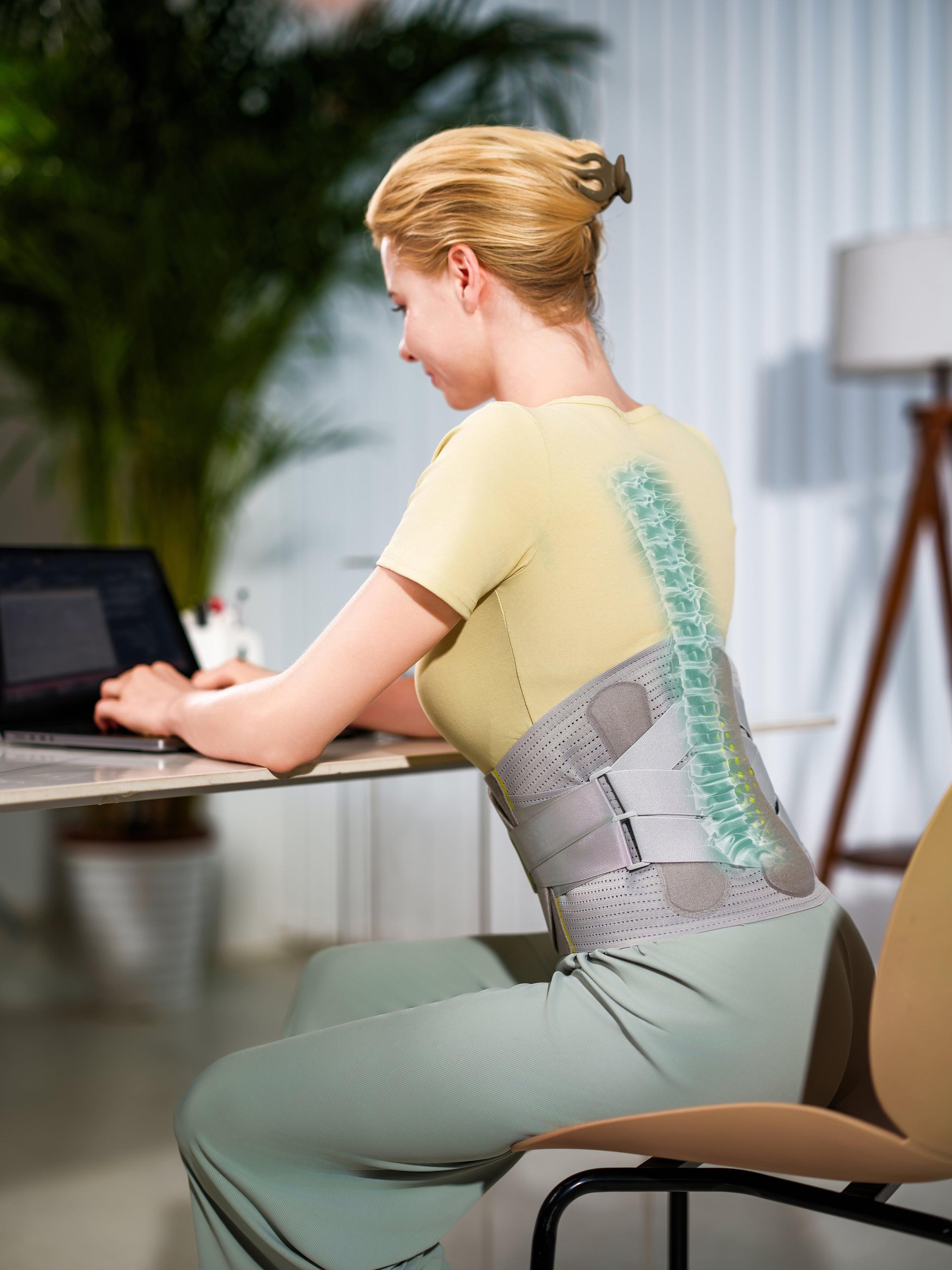 Back Brace,Exercise waistband,adjust waist trainer,Suitable for sedentary lumbar discomfort,Spinal Adjustable Breathable Reduce Healthcare,FallFreshness