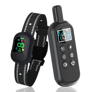 4900FT Long Range Pet Collar, 4 Soft Reminder Modes, Distant Voice Call & Night LED Light, IP67 Waterproof Rechargeable, Adjustable for Dogs 10-120 lbs