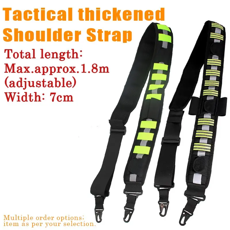 Universal Tactical Thickened Shoulder Strap, Firefighter Security Walkie Talkie Backpack Strap Crossbody Bag Strap, Rescue Team Portable Handheld Radio Harness, Unisex, Walkie Talkie Accessories