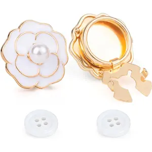Rhinestone Button Covers Cufflinks Set,   Clip-Ons for Women Men, No-Sew Covers for Dress Shirts, Blouses Button Decoration