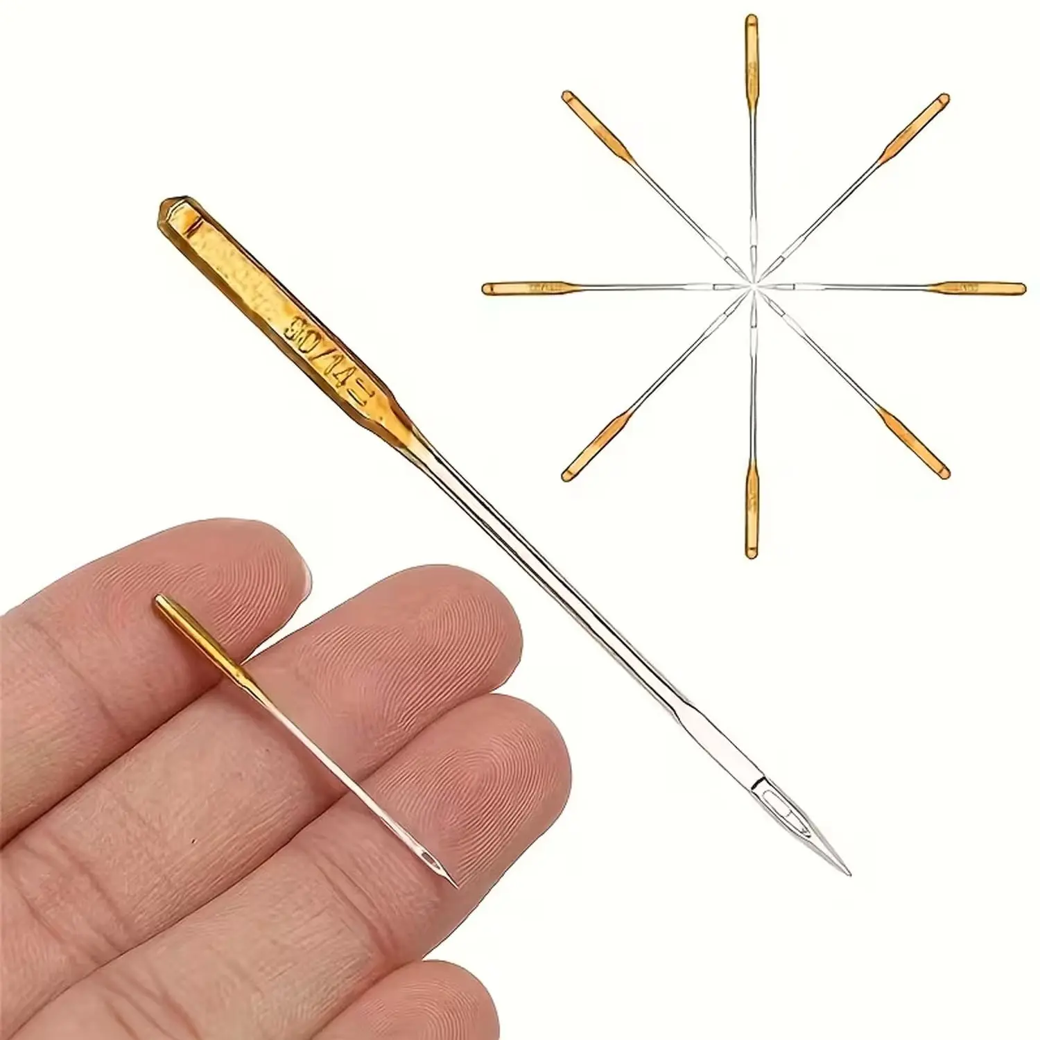Universal Sewing Machine Needles - 10 Pack Titanium Coated Set, Ideal for Home and Electric Sewing Machines, Durable and Precise