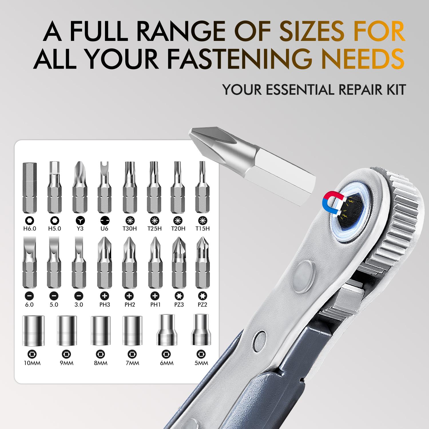 Hex Socket Wrench Set, Quick Release Ratchet Spanner, Internal Hex Key Screwdriver Repair Tools, Socket Combination Tool, Durable Hand Tool Kit for Mechanics, Hex Wrenches