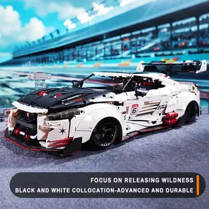 GULY Technical Low-lying Sports Car Building Blocks 1:8 Scale Assembly Bricks Kit Realistic Racing Vehicle Model Stylish Room Decor Toy Ideal Christmas Gift For Model Collectors