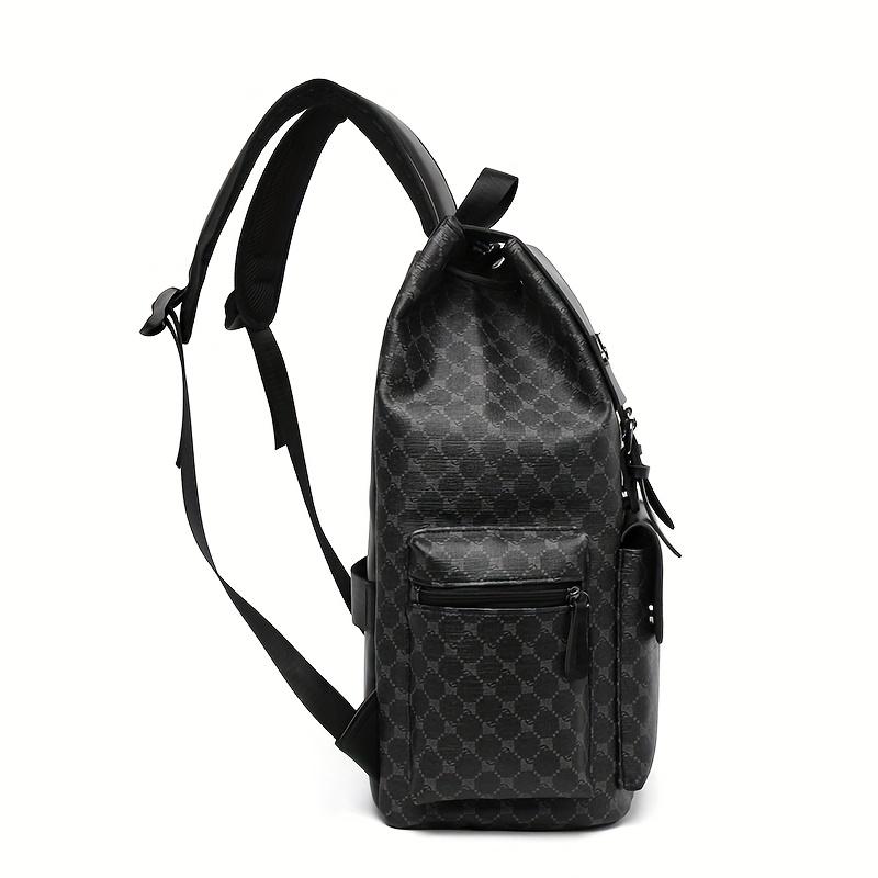 Men's Checkered Backpack - Large Capacity Laptop Bag with Adjustable Padded Straps, Multiple Compartments & Zipper Closure for Commuting, Office, Business Travel, Laptop Storage Bag|       Stylish Men's Backpack|       Professional Look Bag