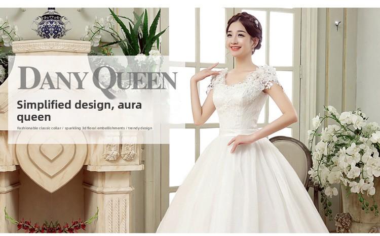 2026 Spring New Arrival Plus Size Wedding Dress, Slim Fit, Slimming, Spaghetti Straps, Floor-Length, For Curvy Women, Lace Floral, Off-Shoulder