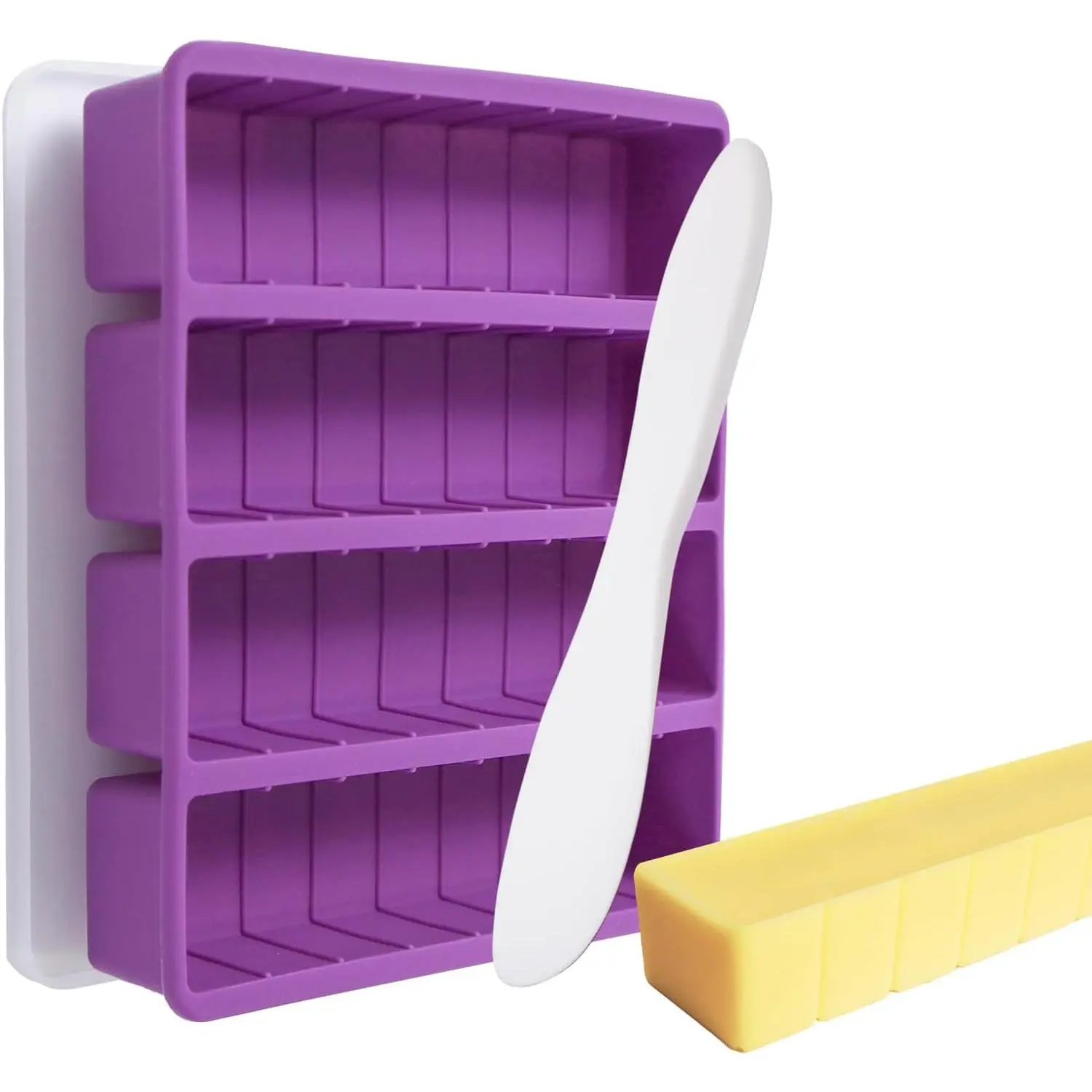 Butter Molds with Lid & Spatulas - Large Cavity, Non-Stick Homemade Butter Making Mold,  & Easy to Clean, with Tablespoon Marking Lines,