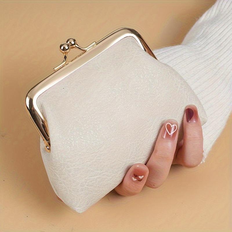 2026 New Vintage Candy-Colored Coin Purse for Women & Students, Cute Snap Closure Short Wallet Mini Handbag Coin Pouch