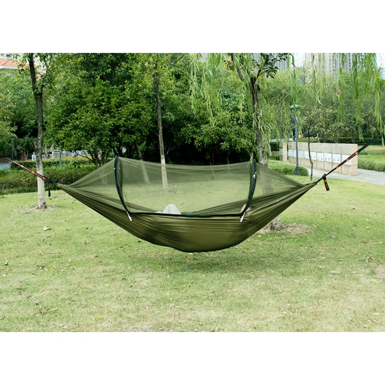 Outdoor Single Person Camping Mosquito Net Hammock, Quick Setup Hammock with Mosquito Net, 270x140cm, Easy to Use and Comfortable, Portable Outdoor Hammock, Durable Hammock