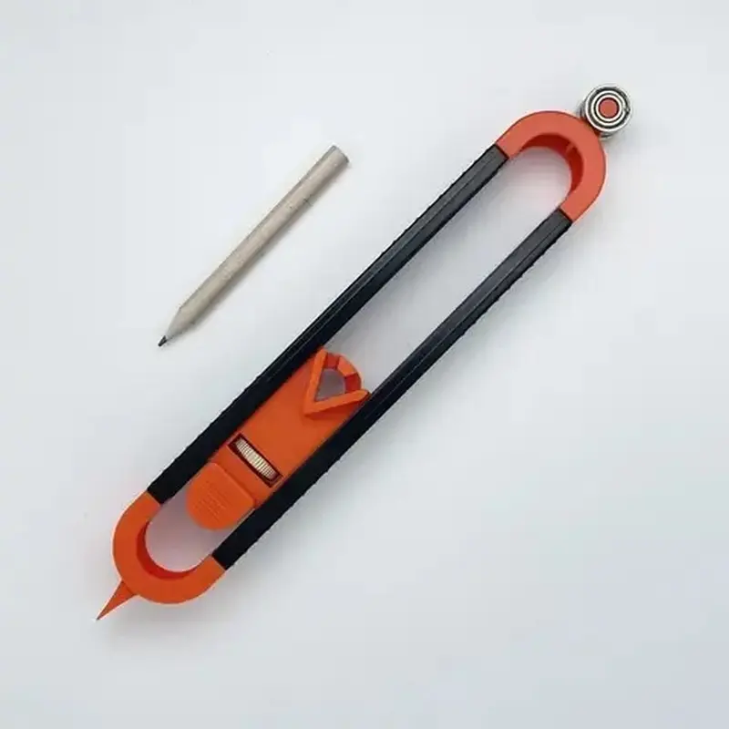 1pcs Accurate Woodworking Measurement Tool Set - Profile Scribing Ruler With Lock & Adjustable Irregularity Radian!
