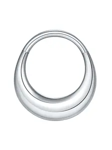 Titanium Gold Plated Hinged Segment Nose Ring, Punk Style, Unisex Body Jewelry, Soft Cartilage Piercing, All Seasons Wear