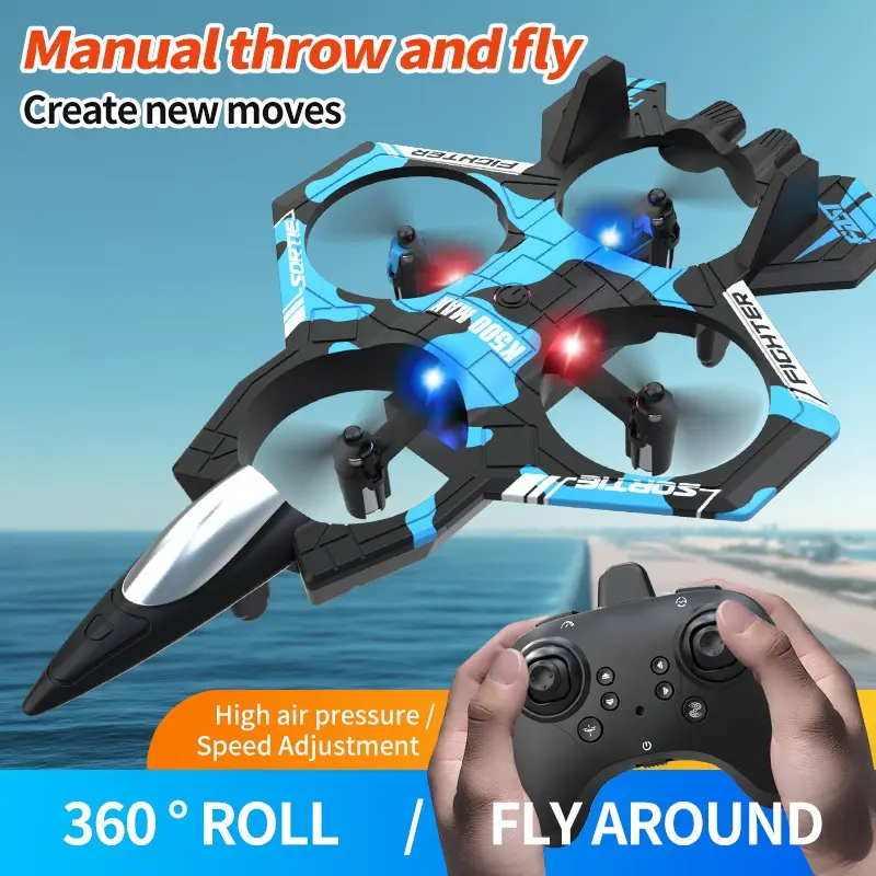 K500 Max Quadcopter Fighter, Stunt Flying, 360° Flips, Barometric Altitude Hold, Auto Hover, Anti-Collision, Beginner Friendly, Halloween Christmas Gift