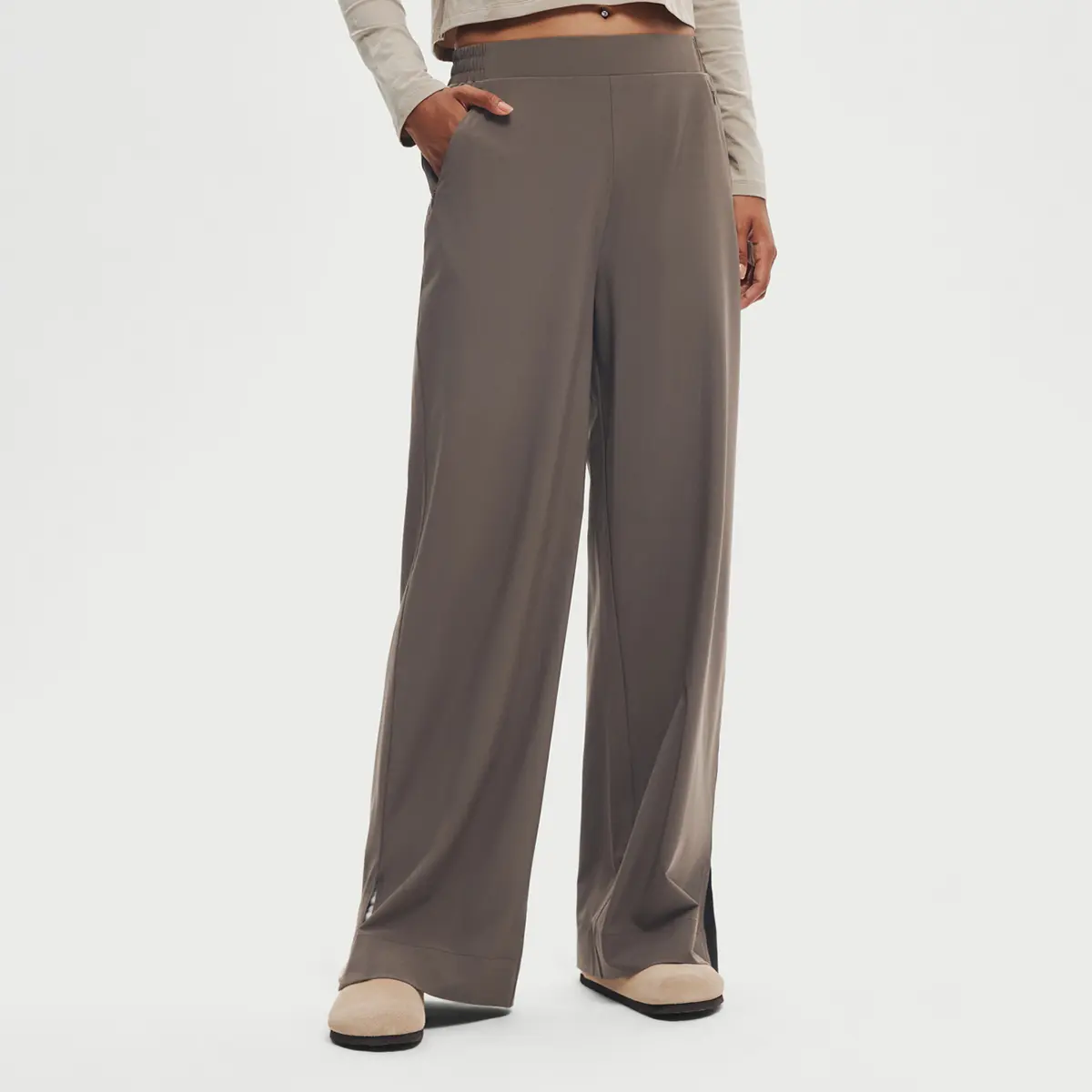 ATHLUNA Wide Leg Split-Hem Pant 31''