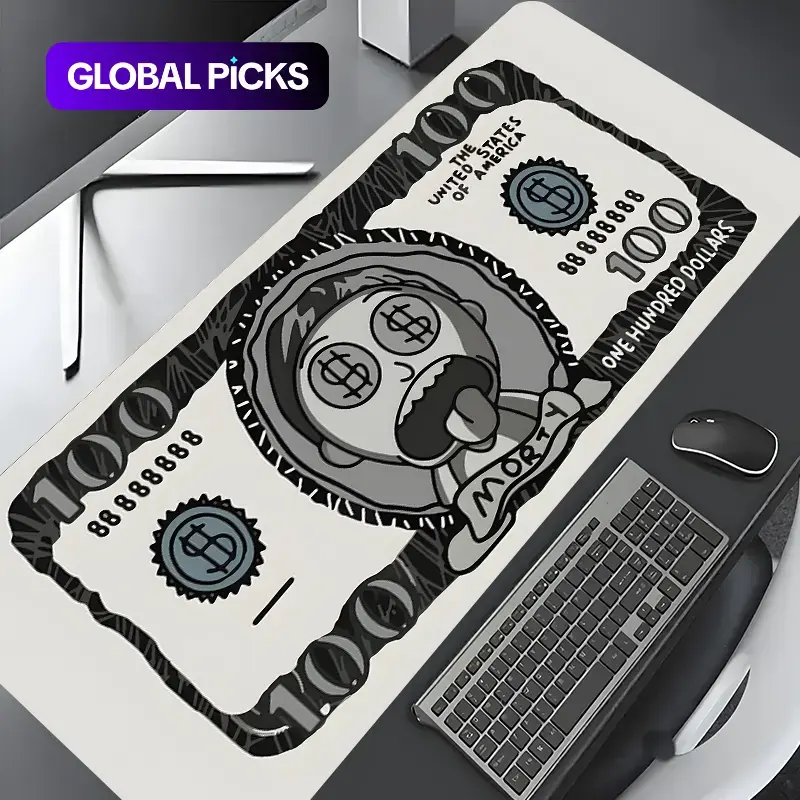 Dollar Bill Design Pattern Mouse Pad, Large Gaming Mouse Pad, Aesthetic Desktop Decoration Protective Pad, Non-Slip Work Pad, Non Slip Mousepad, Computer Mouse Pad, Desk Accessory #GLOBAL PICKS