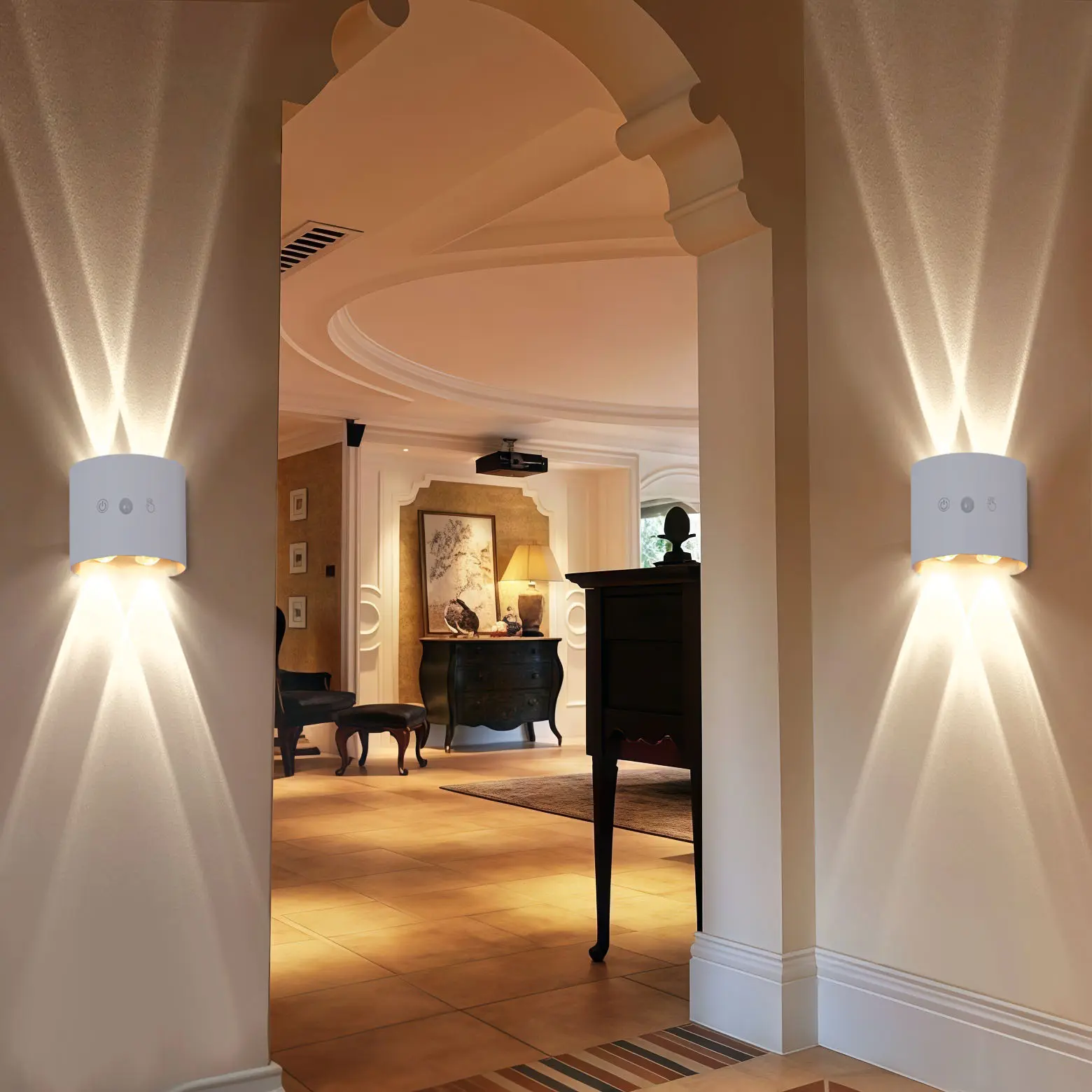 Charging LED Wall Light, Motion Sensor Smart Lamp, Dimmable Indoor Lighting, Magnetic Step Light, Easy Installation Ceiling Fixture, Suitable for Entrance Hallway Bedside Desk Door Bedroom Corridor Living Room Ambiance Lights