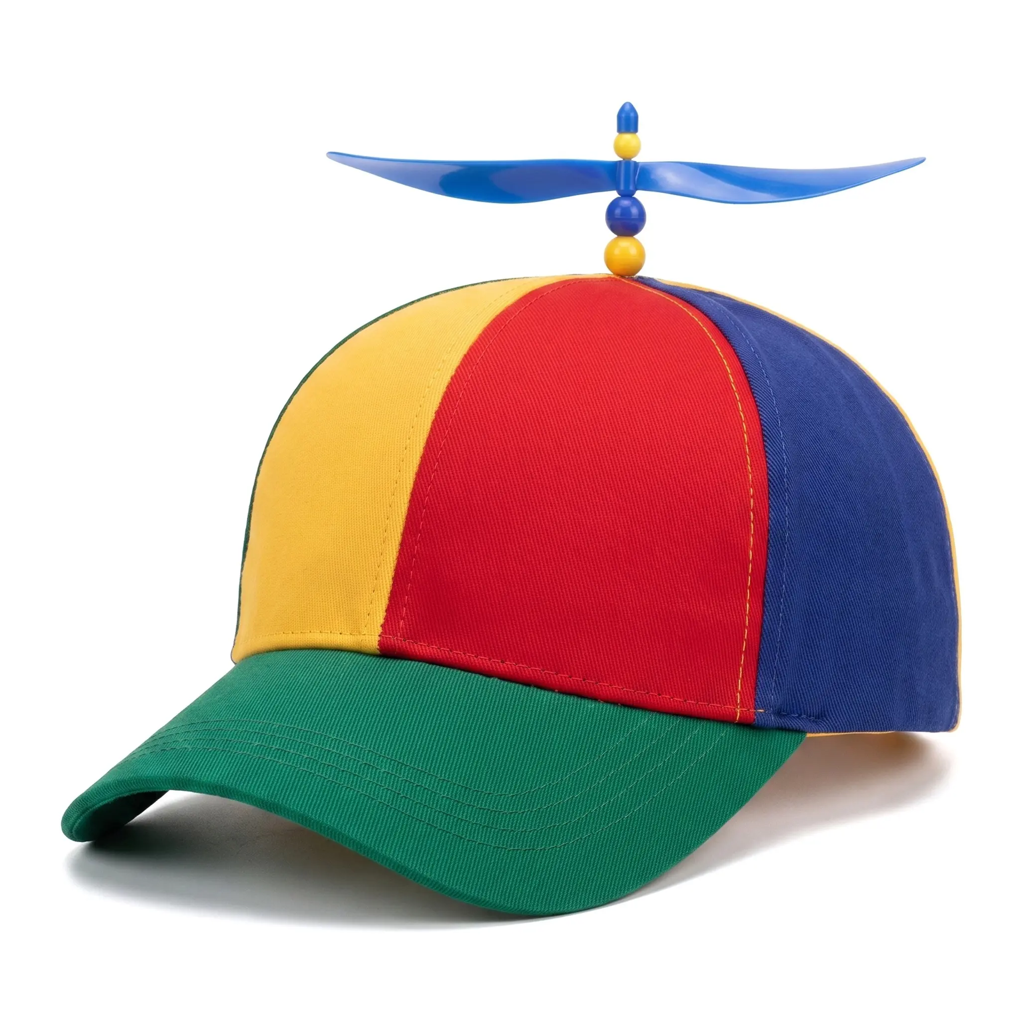 Adult Rainbow Helicopter Propeller Hat, Unisex Adjustable Novelty Cap, Caps With Designs, Casual Hat, Funny Comedy Hat, Unique Party Costume Accessory, Summer Hat