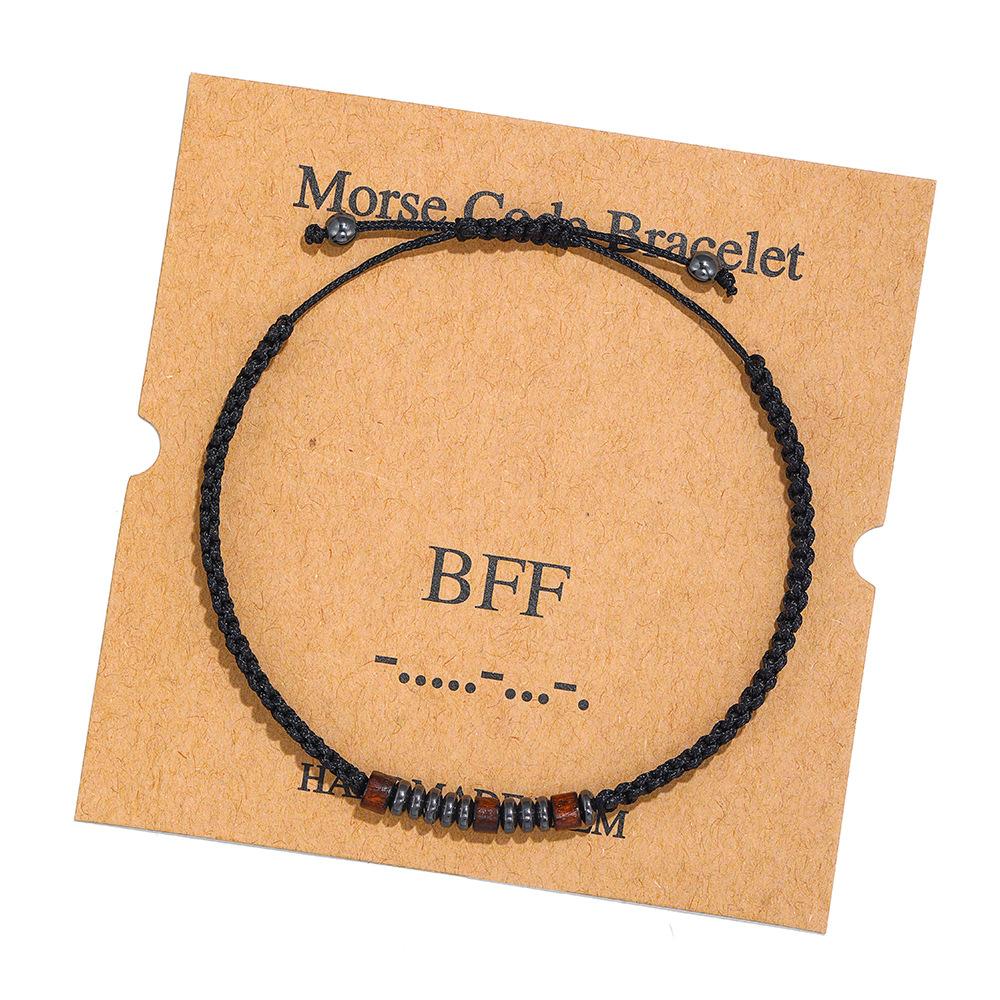 Braided Bracelet Morse Code Alphabet Number Couple Bracelet Morse Code Bracelet Creative Gift