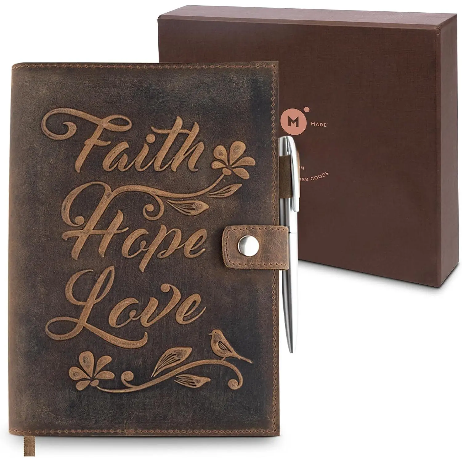 Leather Journal Refillable Notebook –   Leather Bound Journal for Women and Men, Classic Leather Notebook with Pen for Writing, Travel,  Notes –  Journal Notebook