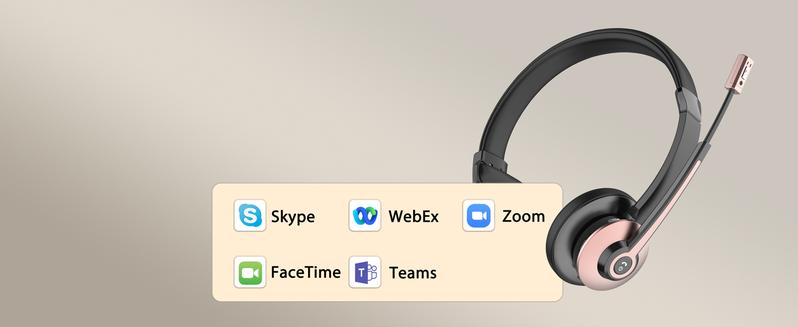 Bluetooth Headset,Trucker Wireless with Mic,Bluetooth Headset with Dual Noise Cancelling Microphone & Mute Button, 55Hrs Working Time PC Headset for Cell Phones, Computer, Truck Driver Audio Headphone