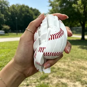 Baseball Fidget Ball Toy, 3D Printed Stress Relief Desk Ornament, Anxiety Relief Sensory Puzzle, Portable Handheld Focus Ball for Teens and Adults