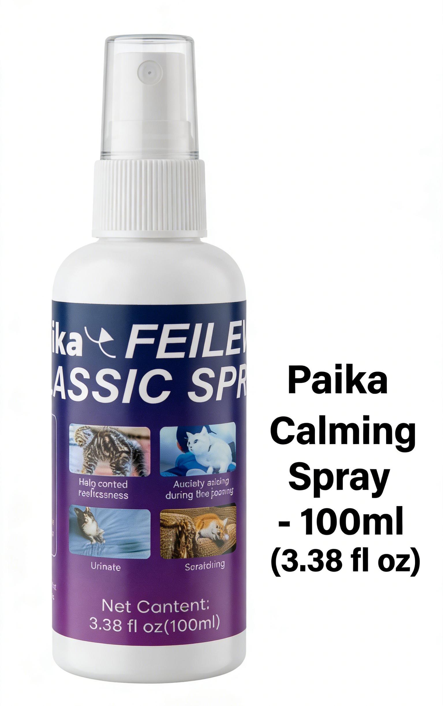 Paika Pet Emotion Spray, Calming Aroma for Dogs & Cats, Stress Relief Mist, Natural Ingredients, Safe for Daily Use, Ideal Gift for Pets