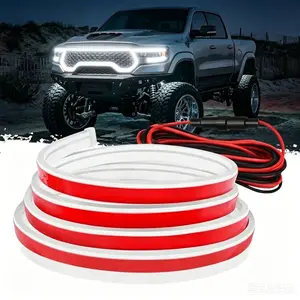 Universal 71" Car Hood Gap LED Strip, Dynamic Start-up Scan Ambient Lighting, Ultra-Thin Waterproof Daytime Running Light for Trucks, SUVs, Sedans