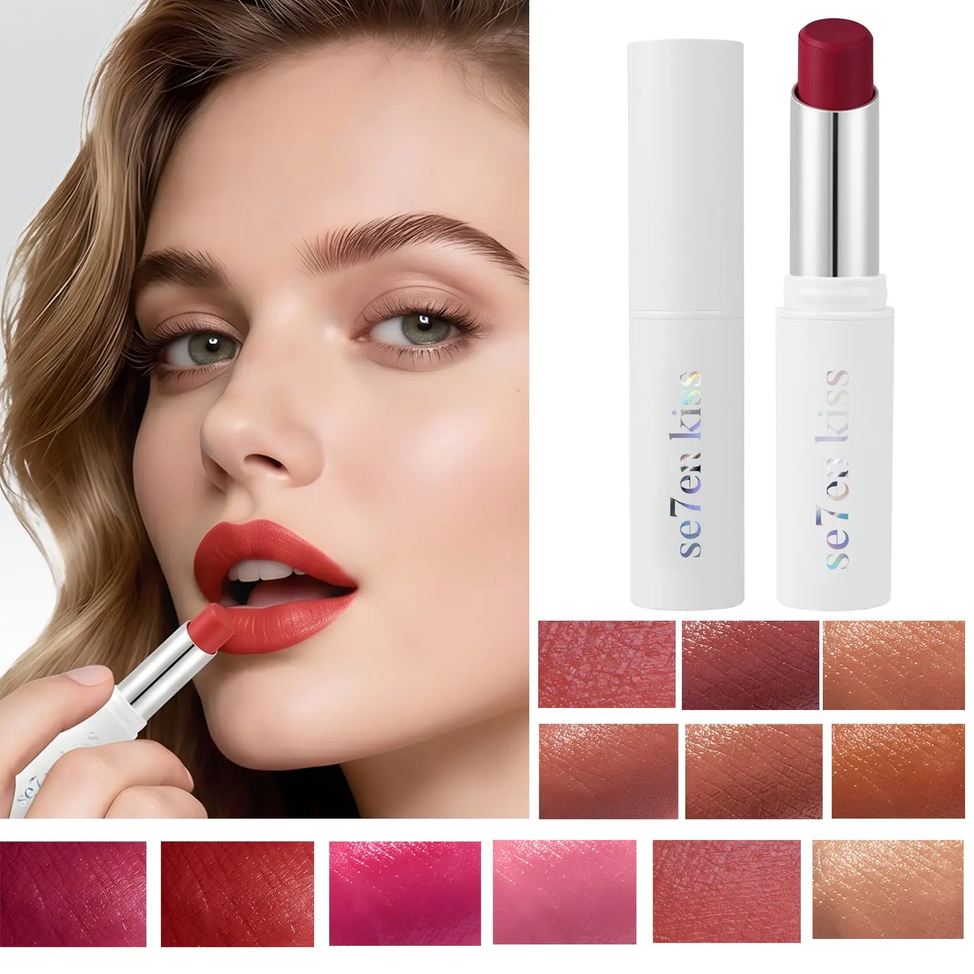 Moisturizing Glossy Lip Balm, Long-Lasting Waterproof Lipstick, Natural Finish, SPF Coverage, Single Item, No Alcohol or Aerosol
