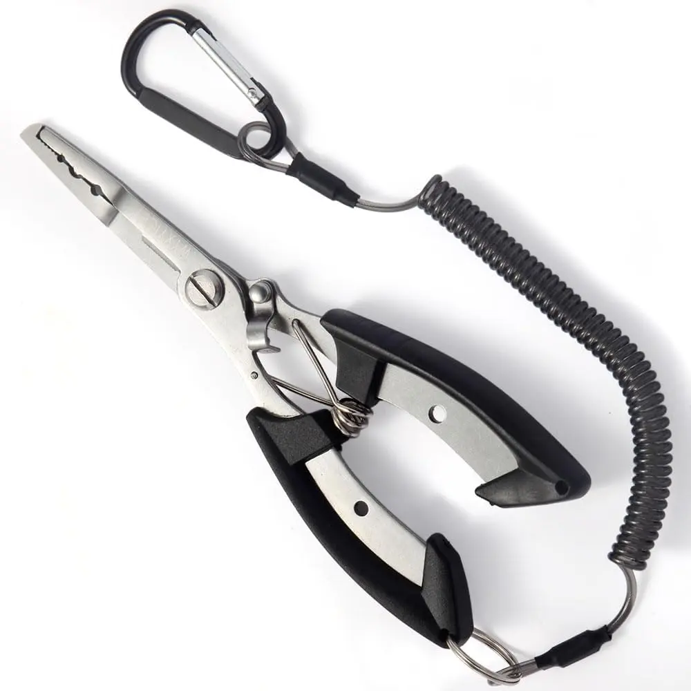 Fishing Pliers, 3rd Generation Multifunctional Stainless Steel Fish Pliers Hook Remover Tools with Lanyard, Suitable for Saltwater and Freshwater