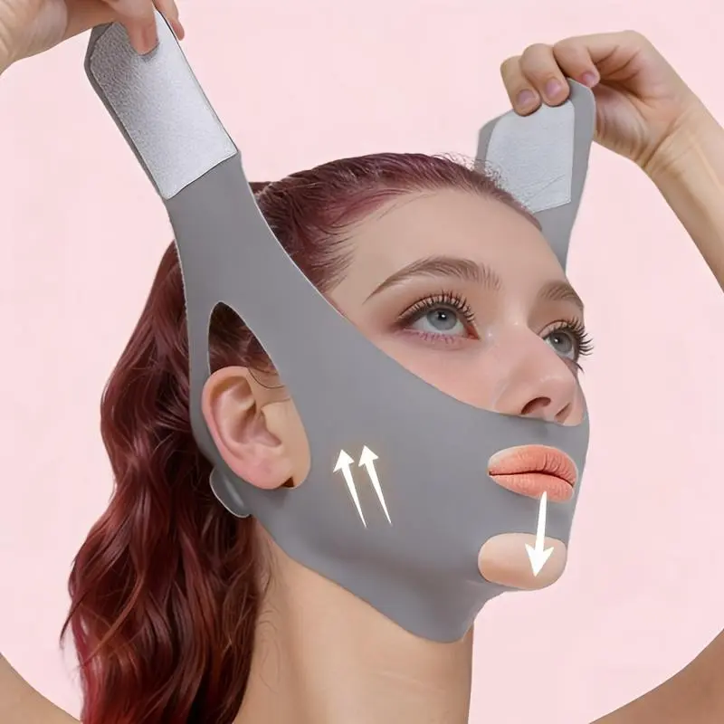 V-Shape Bandage Anti-Snoring Strap, Face Lifting and Tightening, face lifting device, Jawline Sculpting, Breathable Material, Seamless Design, Relaxation & Sleep Aid