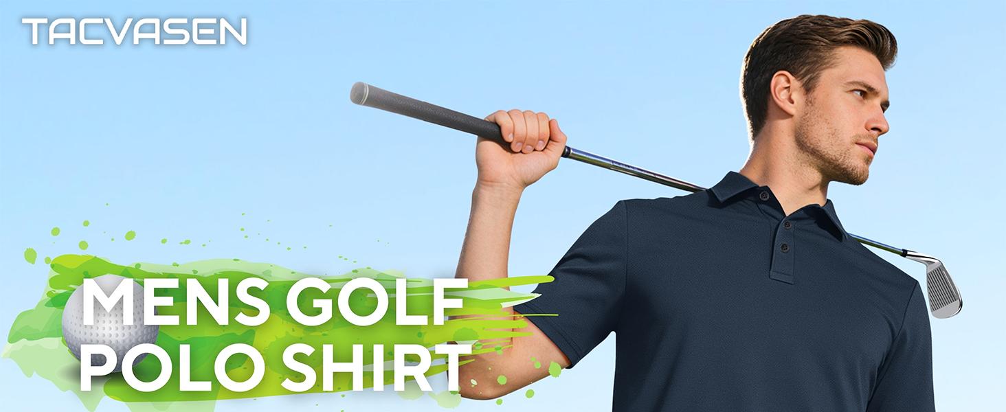 Men's Polo Shirts Short Sleeve Dry Fit Golf Shirt Casual Performance Athletic Tennis Shirts for Men
