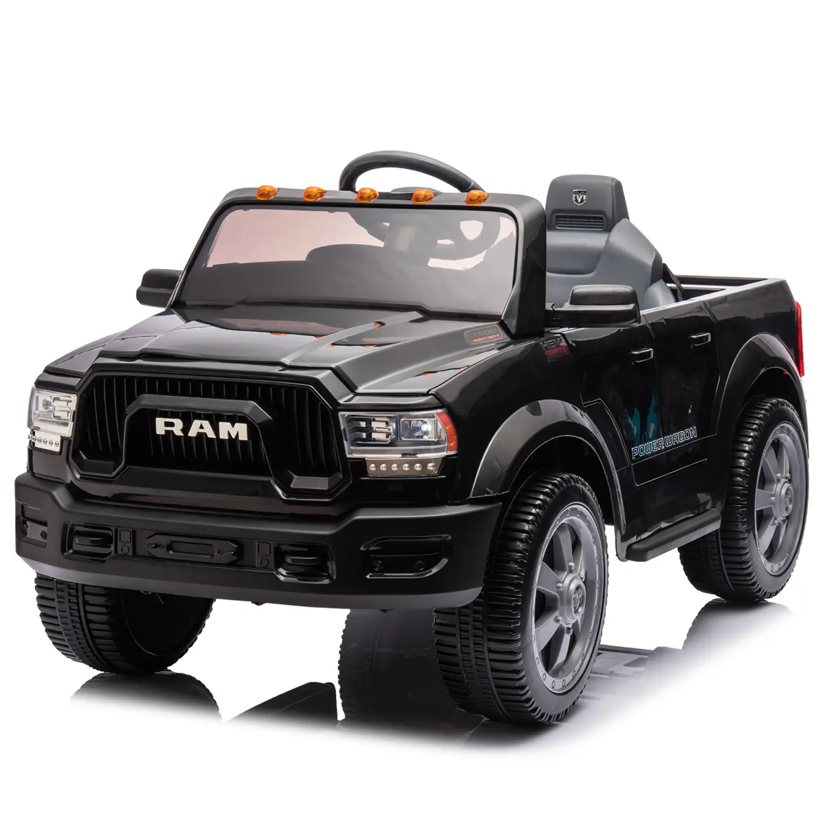 Licensed  RAM 2500 12V Large Kids Ride On Electric Pickup W/Parents Control,High Chassis&Anti-skid Tires,Three-speed Adjustment,Open Storage Space,Bluetooth,Music,Gift Pickup For Kids Aged 3-5.