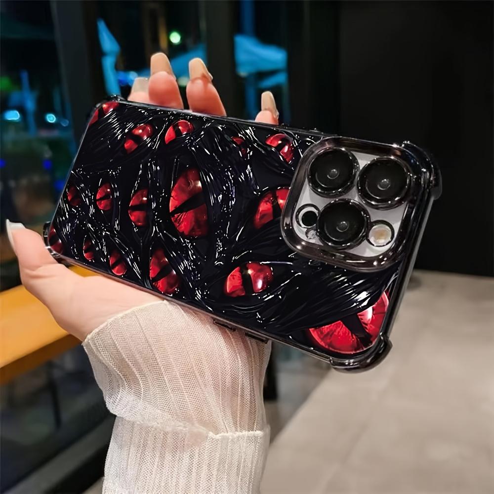 Devil's Eye Pattern Phone Case for iPhone 16, 15, 14, 13, 12, 11 Pro Max, X, XR, XS Max, 8, 7 Plus - Shockproof Transparent Soft Back Cover, Perfect Gift for All Seasons