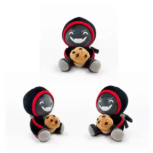 New Arrival Pure Black Cartoon Plush Doll Soft Fluffy Stuffed Toy Home Sofa Decor Birthday Holiday Gift For Girls