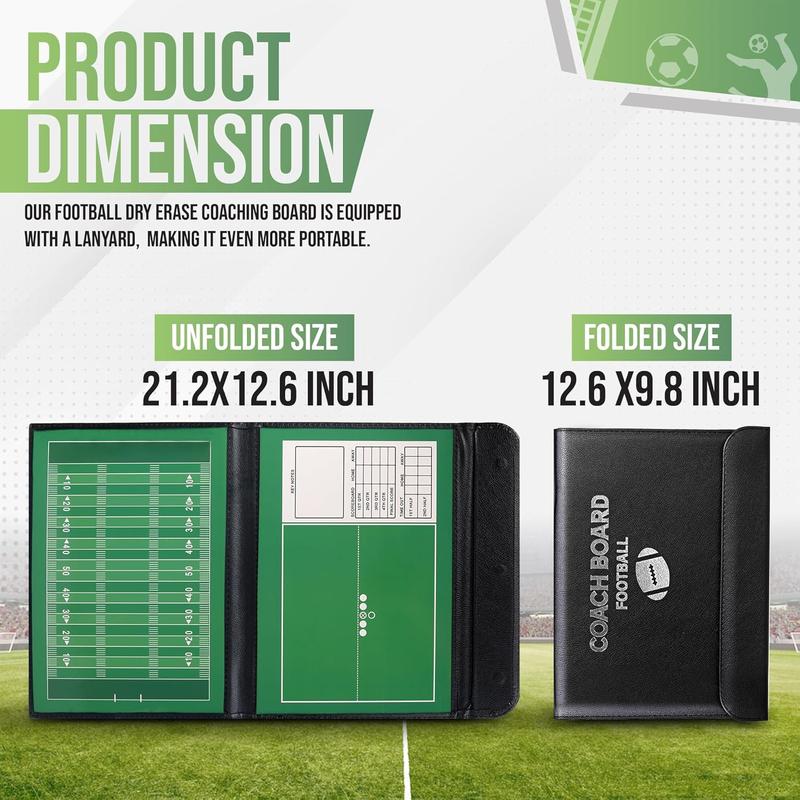 Dry Erase Coaching Board,  Coaches Clipboards, Portable Foldable Tactics Board with Dry Erase Marker Pen and  - Basketball, Football, Soccer, Hockey