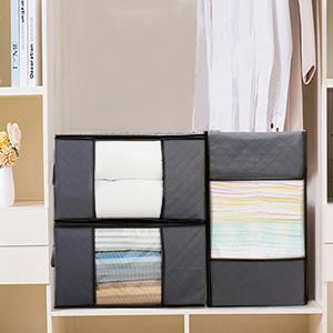 Clothes Storage Bags, Large Capacity Blanket Storage Containers Organizers for Comforters, Bedding, Foldable 3 Layer Fabric, Sturdy Zippers, Reinforced Handle,Clear Window,(Grey, 6 x 100L) Clothes Storage Bags, Large Capacity Blanket Storage Containers Organizers for Comforters, Bedding, Foldable 3 Layer Fabric, Sturdy Zippers, Reinforced Handle,Clear Window,(Grey, 6 x 100L)