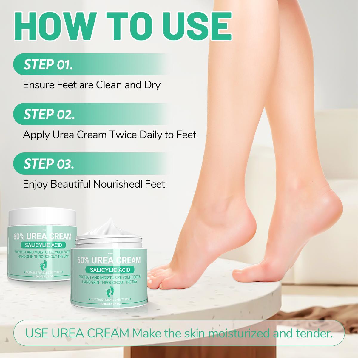 60% Urea Cream, Moisturizing Nourishing Hydrating Foot Care Cream for Soothing Dry Skin, Smoothing Foot Care Product for Daily Use