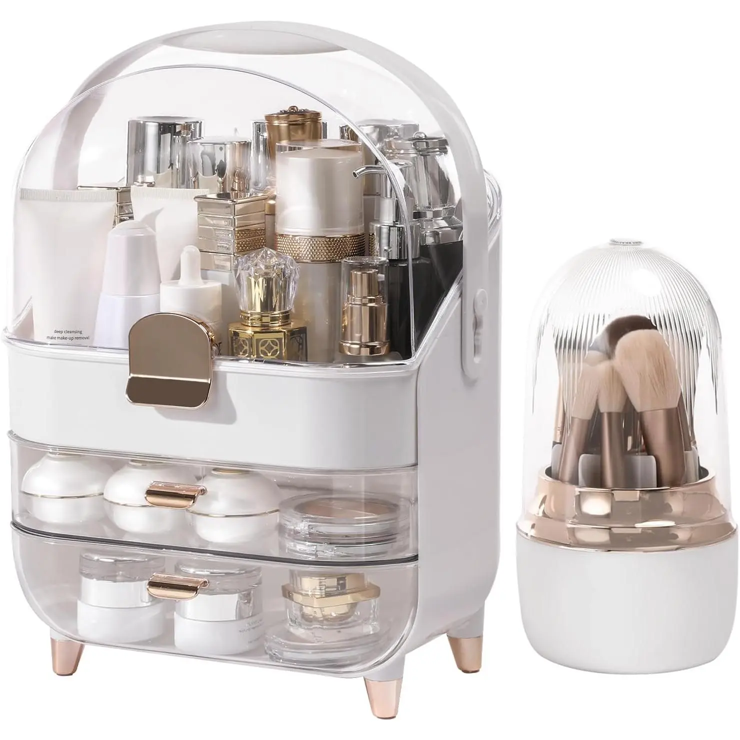Makeup Organizer Countertop, Skincare Bathroom Counter Organizer, Storage Box  Display Cases, Teen Girl Gifts Trendy Stuff Make up Organizers for , Dresser (Rose )