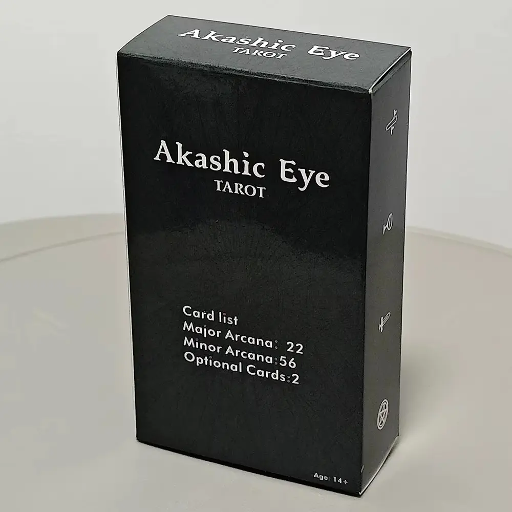 Akashic Eye Tarot Cards 78 Pcs, Portable Fortune-Telling Game, Reverse Pictorial Display, Ideal for Easter, Christmas, Halloween Gifts