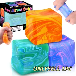 New ripple-shaped cube maltose stress-relief toy, made of high-quality ultra-soft TPR material, a slow-rebound stress-relief toy suitable for both adults and children in any setting, ideal as a holiday gift, children's present, or Christmas gift