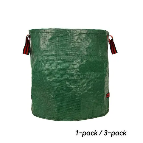 72 Gallon Reusable Yard Waste Bag, Large Lawn Garden Bags, Heavy Duty Collapsible Garden Leaf Trash Container, Stand-Up Grass Clipping Bin, Garden Supplies, with Reinforcement Ring and Handles