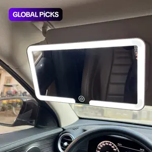 Car LED Lighting Makeup Mirror Sun Visor, Portable High-Definition Clear-View Car Mirror, 1 Count Car Accessory for Easy Application #GLOBAL PICKS