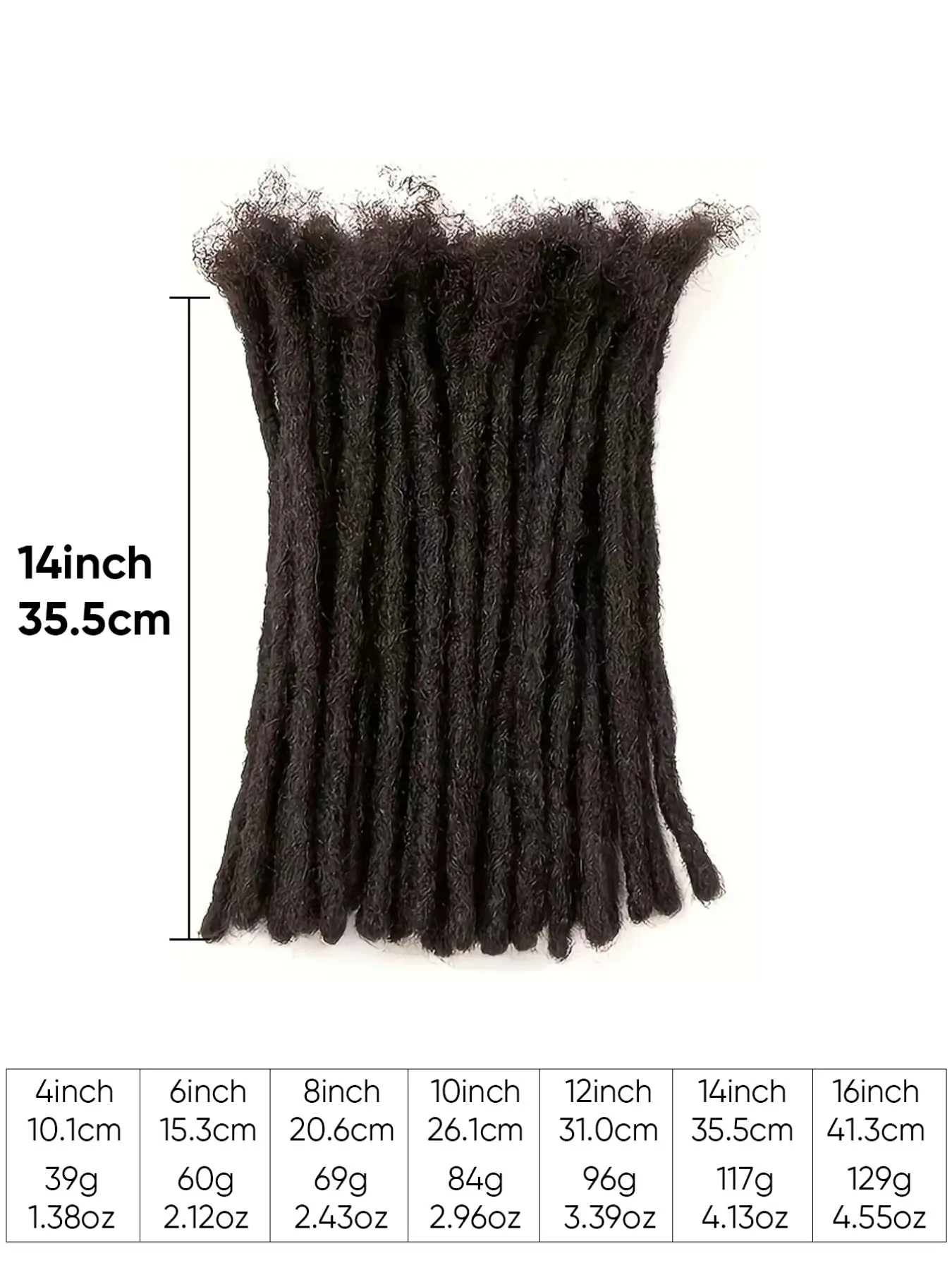 30PCS Human Hair Dreadlock Extensions Natural Black Faux Locs Crochet Braiding Hair Long Locs for Women Men Protective Hairstyle Boho Braids Hair Extensions Fashion Dreadlocks