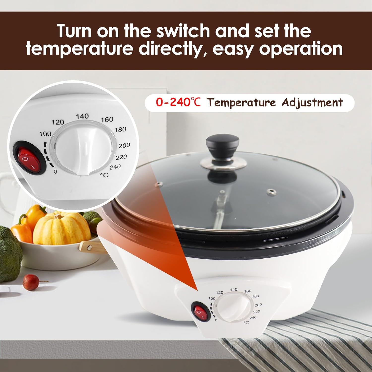 750g Electric Coffee Roaster Machine  Coffee Roaster Coffee Bean Roaster for  Use 110V