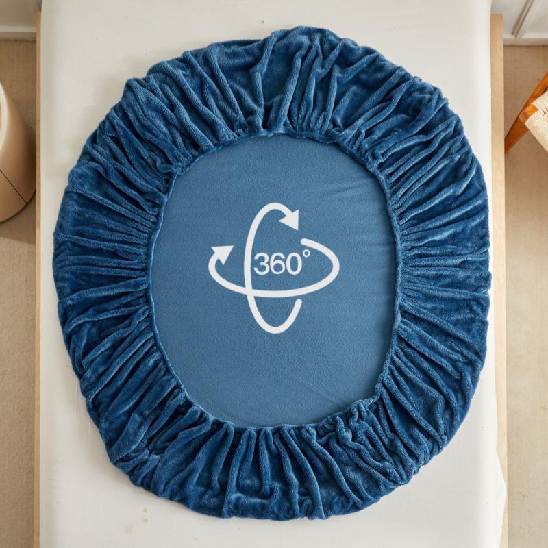 Solid Color Flannel Bed Sheet Set, Boho Fitted Sheet, 3 Counts/set Including 1 Count Bed Sheet & 2 Counts Pillowcase without Filler, Soft Comfortable Bedding Set for Bedroom