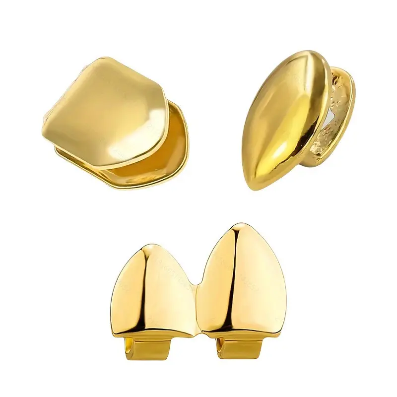 Hip-Hop Teeth Internet Celebrity Three-Piece Set Hip-Hop Halloween Stage Props Unisex Fake Teeth