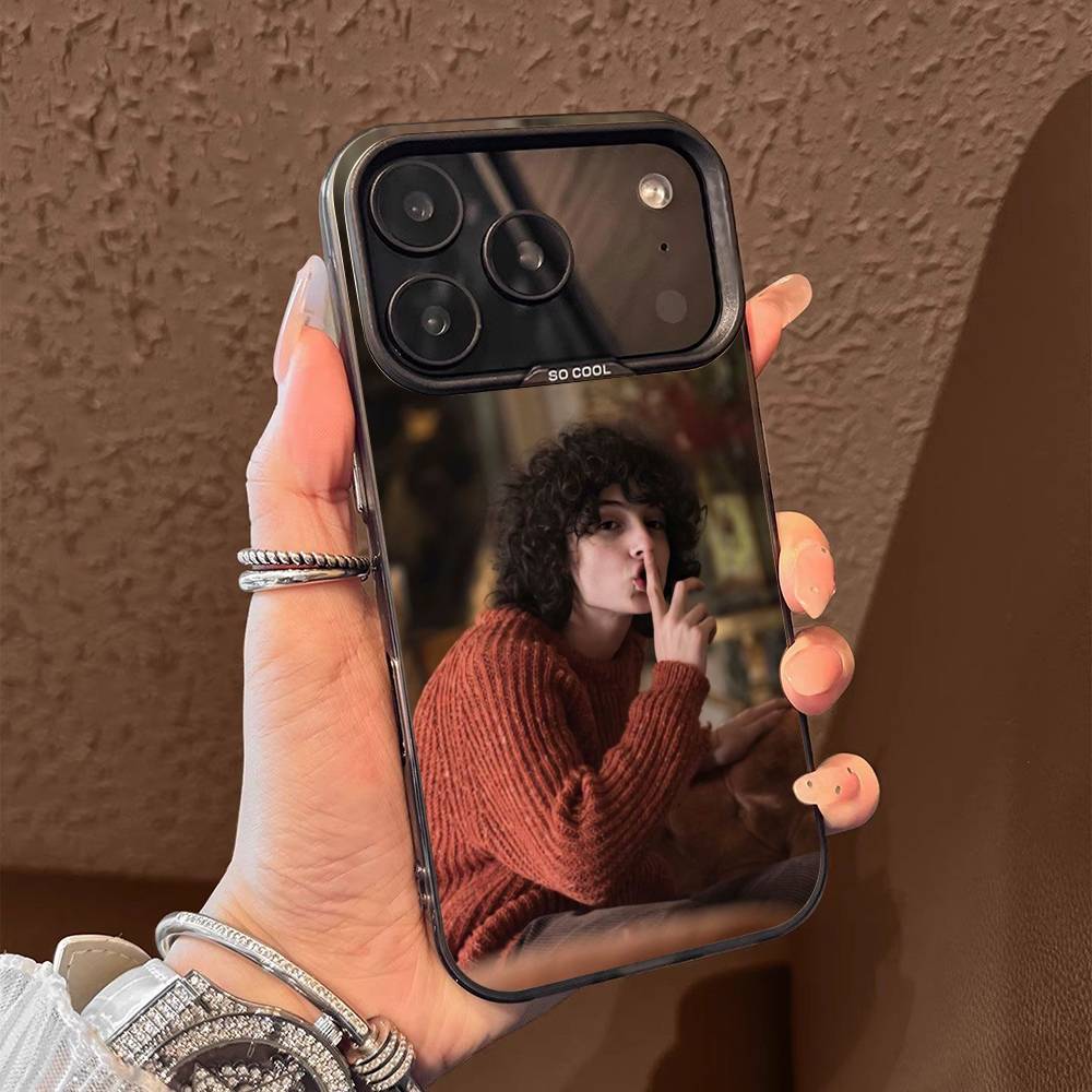 F-Finn Wolfhard Phone Case For iPhone 15,16,12,14,13,17,11,E,Pro,Max,Plus,Air,Mini Black TPU Cover