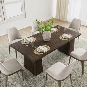 71" Modern Wooden Dining Table for 6-8 People - Rectangle Kitchen Table with 1.18 in Thick Desktop, Heavy Duty Legs for Home Dining Room (Only Table)